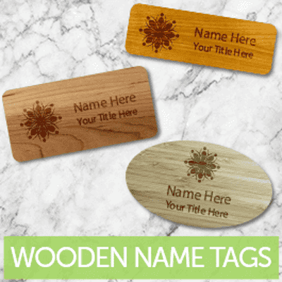 Wooden Name Tags