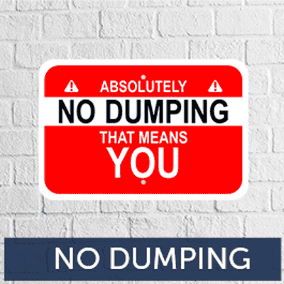 No Dumping Signs