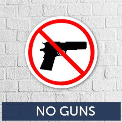 No Guns Signs