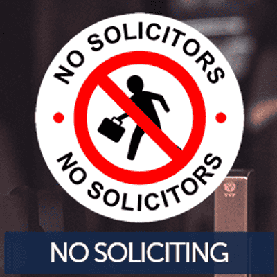 No Soliciting Signs