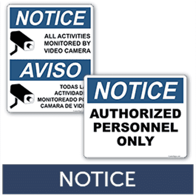Notice Signs
