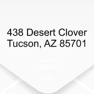 2 Line Stamp impression on an envelope