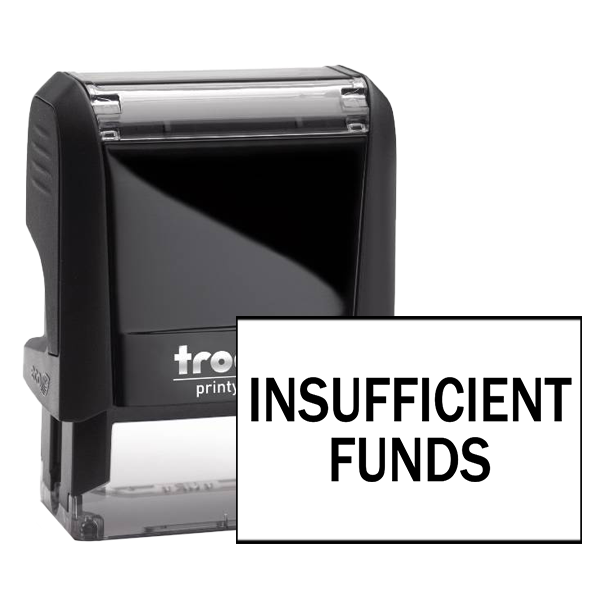 Insufficient Funds Rubber Stamp