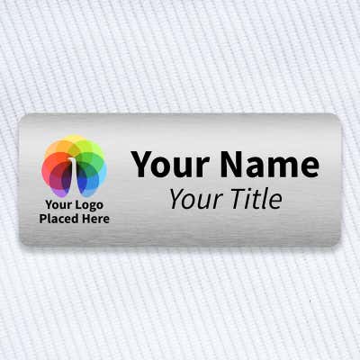 Full Color 1.5" x 3.5" Custom Name Tag - alternate view