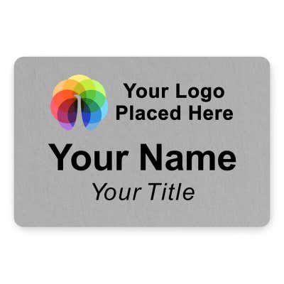 2 x 3 Silver Name Tag