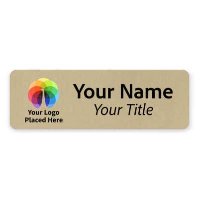 1 x 3 Gold Name Tag