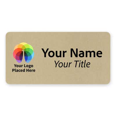1.5 x 3 Gold Name Tag
