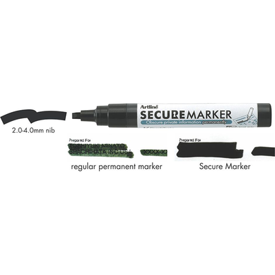 Identity Protection 4mm Chisel Tip Secure Marker - alternate view