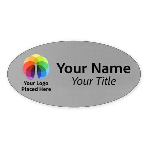 Oval 1.5 x 3 Name Tag