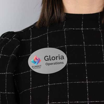 Oval 2 x 3 Name Tag - alternate view