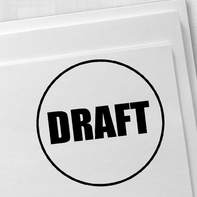 DRAFT Round Border Stock Stamp - alternate view