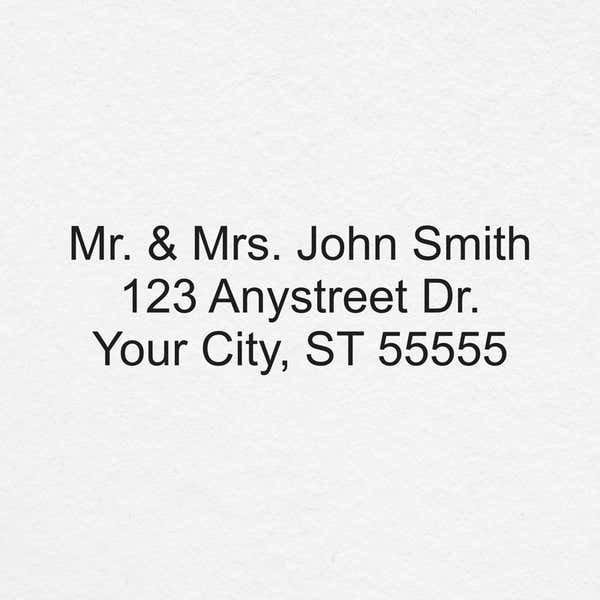 3 Line Self Inking Personalized Address Stamp