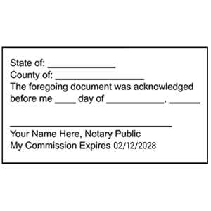 Acknowledgement Stamp for Affidavit Notary Public Impression