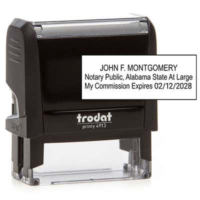 Alabama Notary Rectangle Stamp