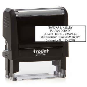 Arkansas Notary Rectangle Stamp Body and Design