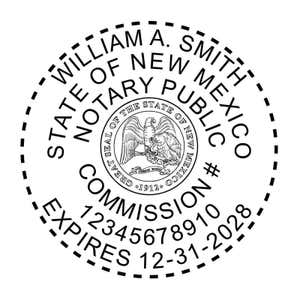 New Mexico Round Notary Seal Embosser Imprint