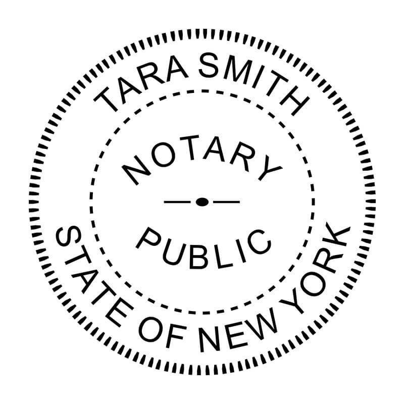 New York Notary Round Seal - Choose Stamp or Embosser