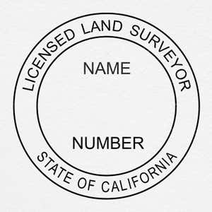 California Land Surveyor Seal impression 