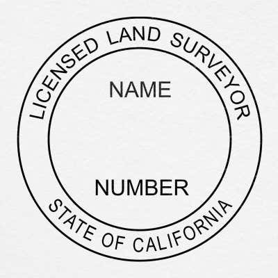 State of California Land Surveyor Seal - alternate view