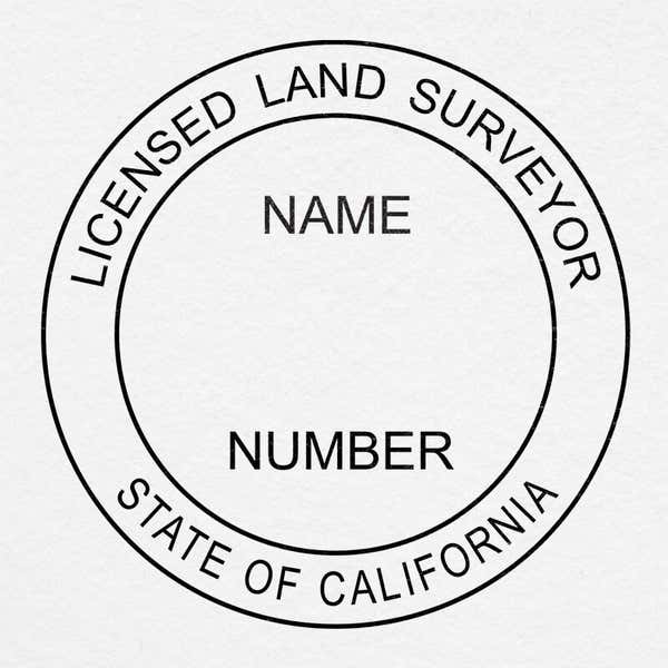 California Land Surveyor Seal impression 