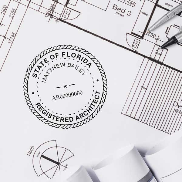The State of Florida Architect Seal leaves crisp clear impressions