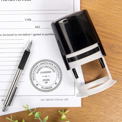 State of Florida Landscape Architect Seal - alternate view