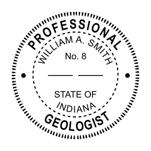 A close-up of the State of Indiana Geologist Seal