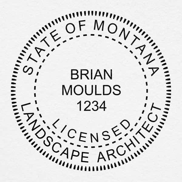 State of Montana Landscape Architect Milled Border Seal