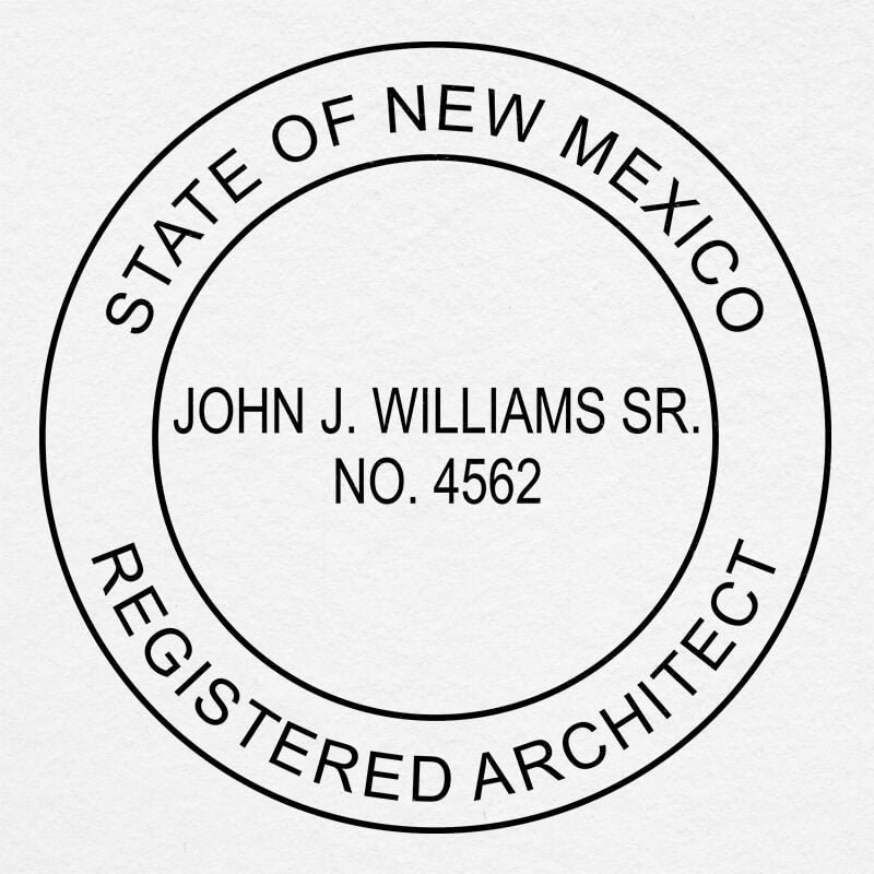 A close-up on the State of New Mexico Architect Seal