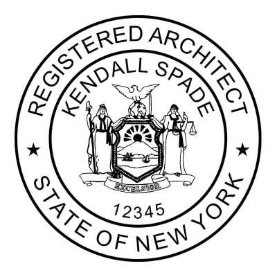 State of New York Architect Seal - alternate view