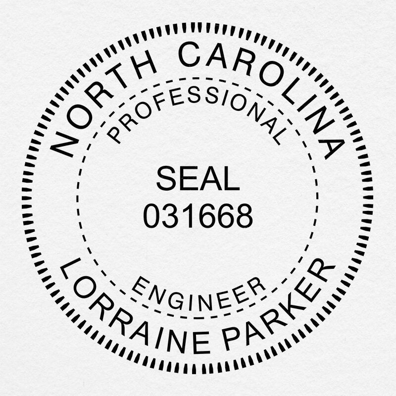 Close-up on the State of North Carolina Engineer Seal