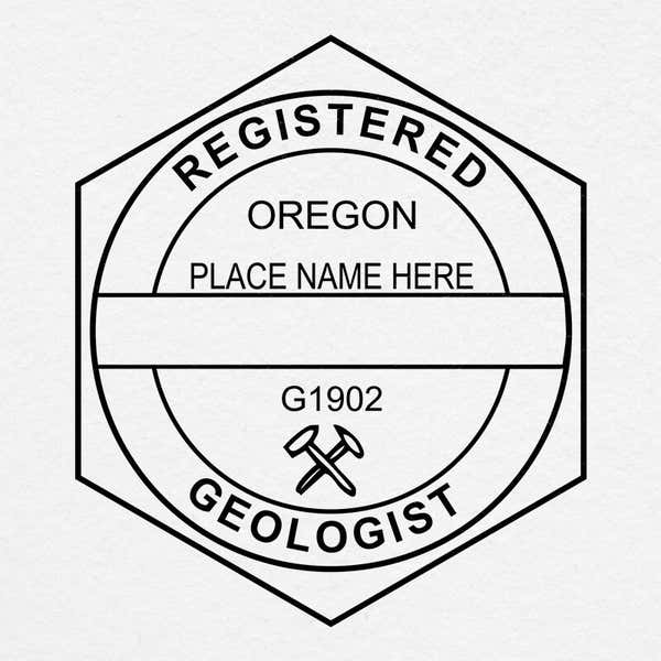 A close-up on the State of Oregon Geologist Seal
