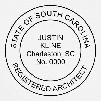 State of South Carolina Architect Seal - alternate view