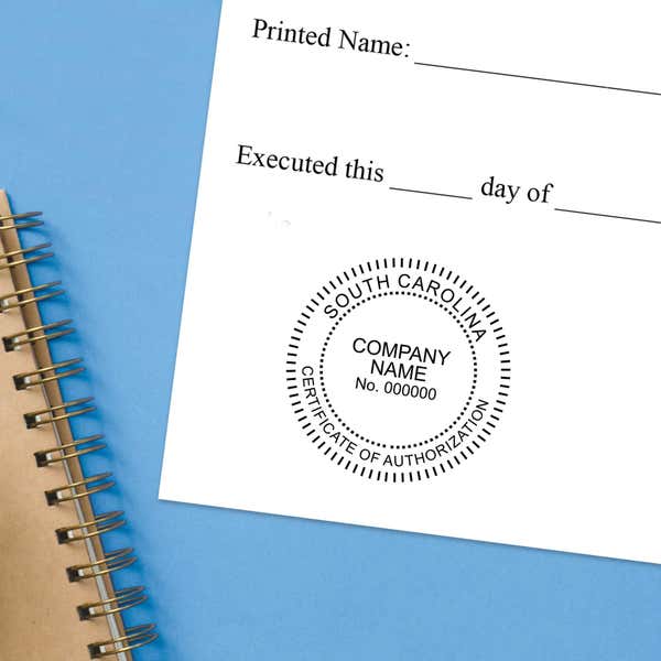 State of South Carolina Certificate of Authorization Seal