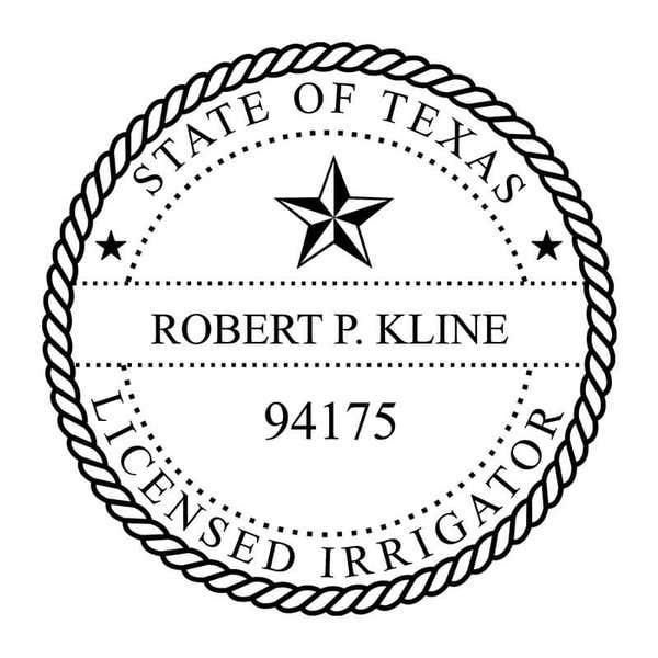 State of Texas Irrigator Seal