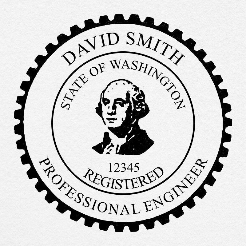 A close-up of the State of Washington Engineer Seal