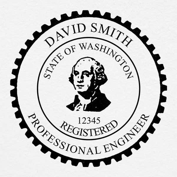 A close-up of the State of Washington Engineer Seal
