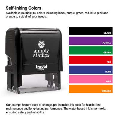 Trodat Rectangular Self Inking Stamp - Holmes Custom - alternate view