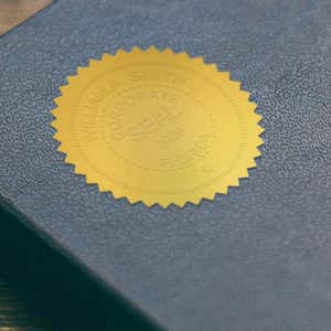 When used with foil stickers, embossers can leave beautiful impressions without damaging books 