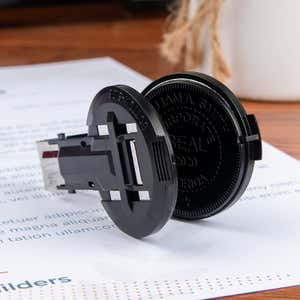 The removable insert on the Corporate Seal Embosser is made of high quality materials and is built to withstand regular use.