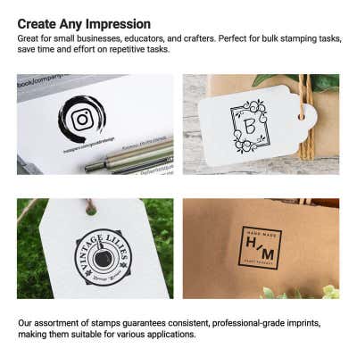 Medium Custom Stamp for Round or Square Logo - alternate view