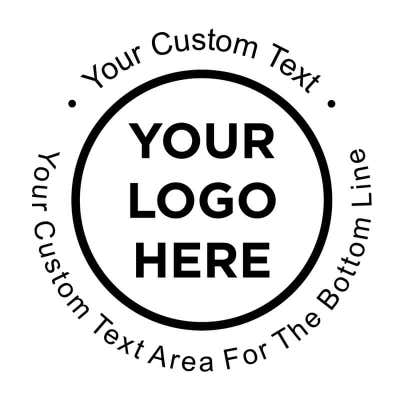 Custom Rubber Round Logo Stamp - alternate view