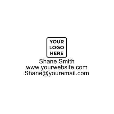 Custom Text Self-Inking Logo Stamp - alternate view