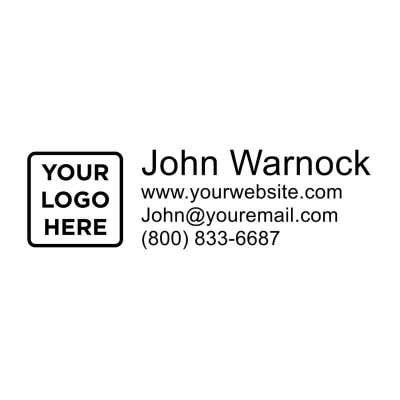 Custom Text Self-Inking Logo Stamp - alternate view