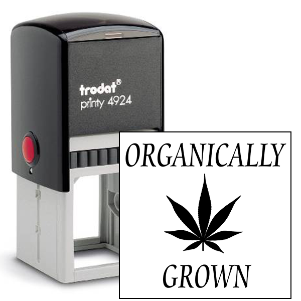 Organically Grown Marijuana Rubber Stamp