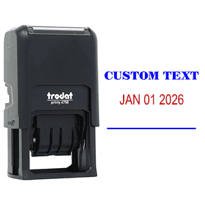 Custom 1 Line Dater Mobile Check Deposit Rubber Stamp Body and Design