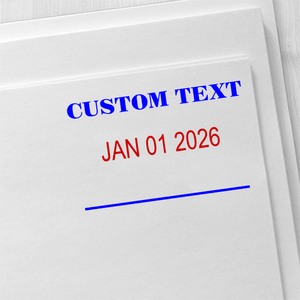 Custom 1 Line Dater Mobile Check Deposit Rubber Stamp Imprint Example