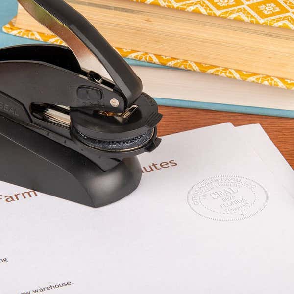 Limited Liability Company with Date Seal Embosser Imprint Example
