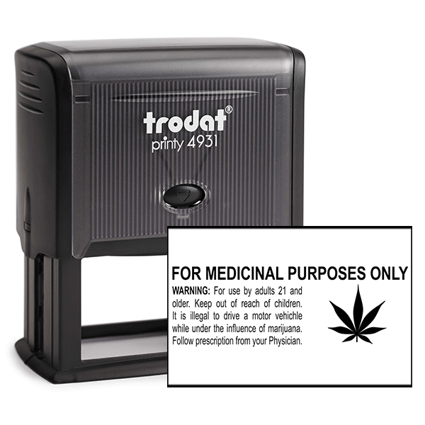 For Medicinal Purposes Marijuana Rubber Stamp