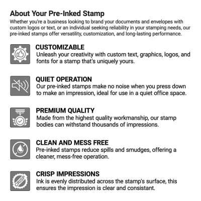 MaxLight Custom MAX-225Z Pre-Inked Stamp - alternate view